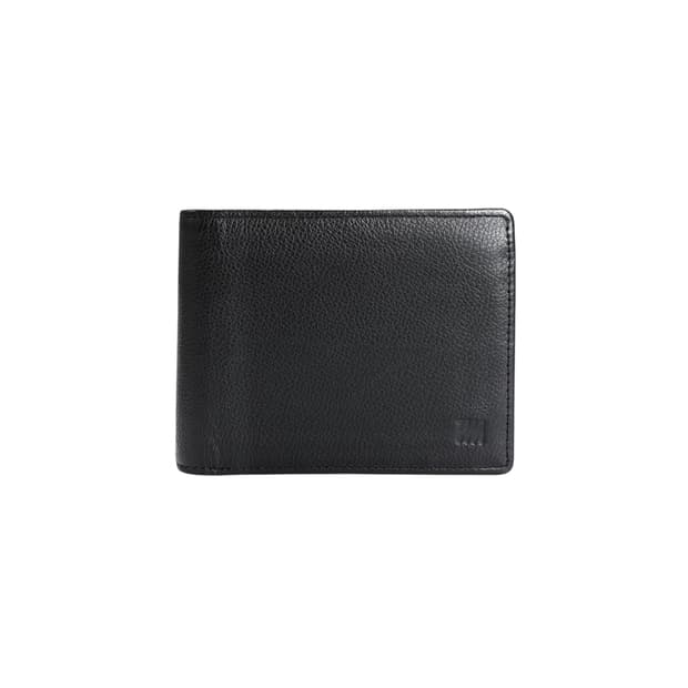 black leather bi-fold wallet