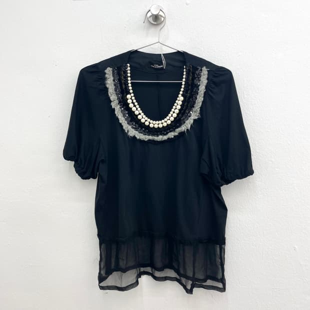 Comme des garcons coco pearl puff top