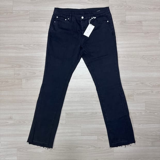 MNML 슬림 플레어 데님 팬츠 블랙 34