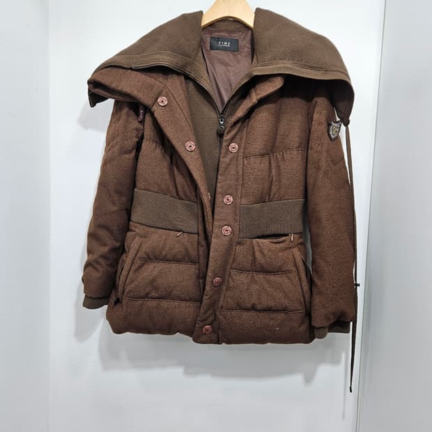 타임(TIME) 다운패딩 코트 브라운