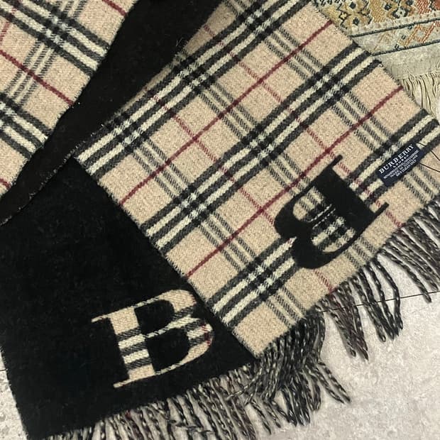 버버리 체크 롱 머플러 브라운 블랙 #csz2287