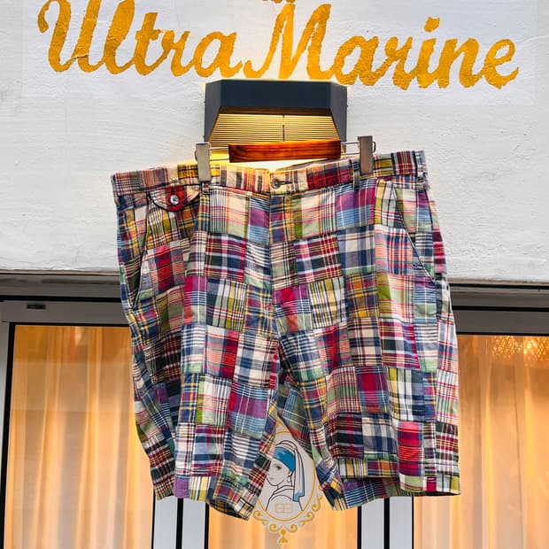 폴로 랄프로렌 패치워크 마드라스 쇼츠