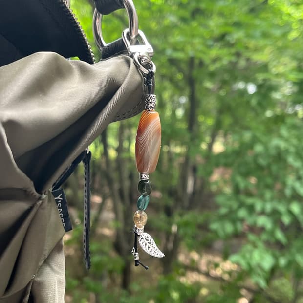 Boho Stone Keychain