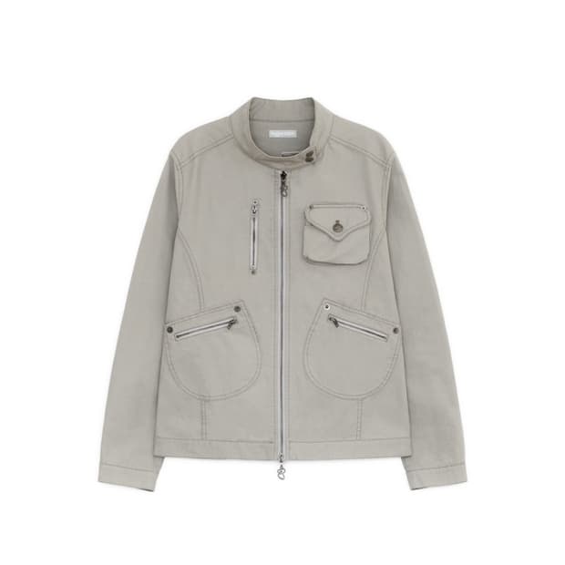 (새상품) 허그유어스킨 라이더 코튼 자켓 그레이