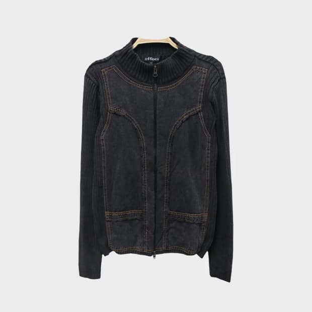 EFFECI 니트 포인트 집업 60411