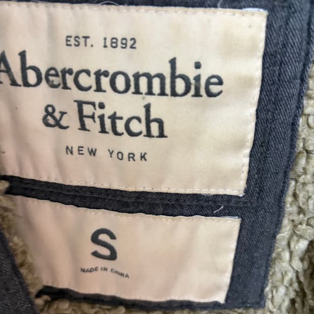 아베크롬비 퍼 후드집업 그레이