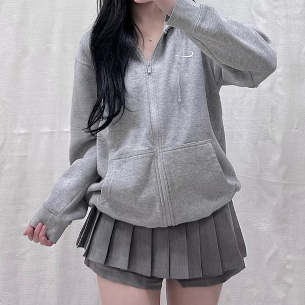 나이키 그레이 후드집업