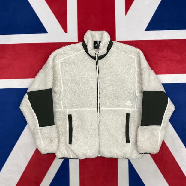 아디다스 플리스자켓 M 실측 L 