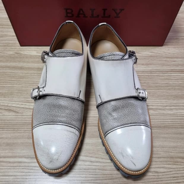BALLY 발리 몽크 더블 스트랩 남성 구두 us7 eu6 fr40