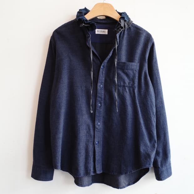 BEAMS BOY 빔즈 코튼 투웨이 셔츠 