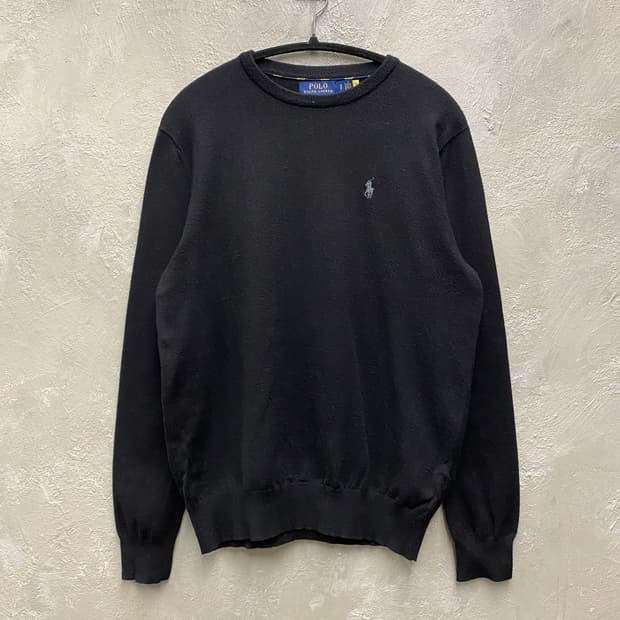 [S] Polo Ralph Lauren 폴로 랄프로렌 블랙 피마코튼 니트