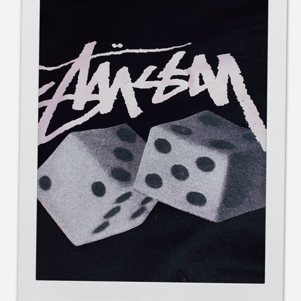 스투시 다이스 로고 블랙 후드티