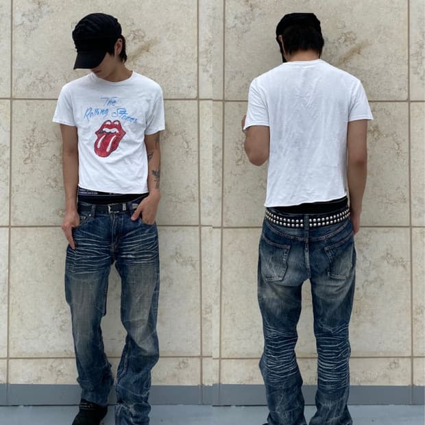 Vintage Rolling Stones Print Short Tee