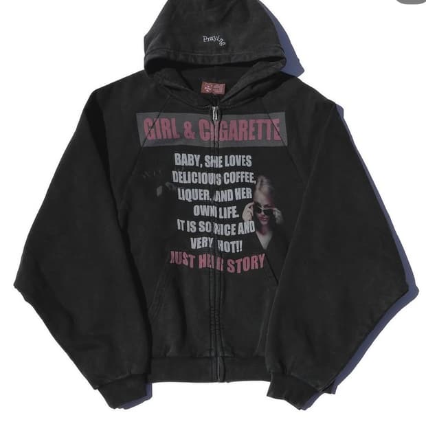 Praying 레터링 후드집업 M