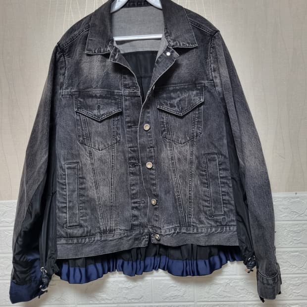 사카이 정품 데님 플라워 청자켓  사이즈 여성 M 거의새것