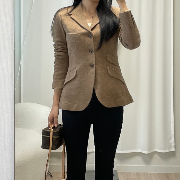 폴로랄프로렌 카멜 헤링본 블레이저