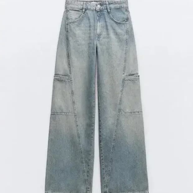 자라 trf 미드라이즈 데님 팬츠