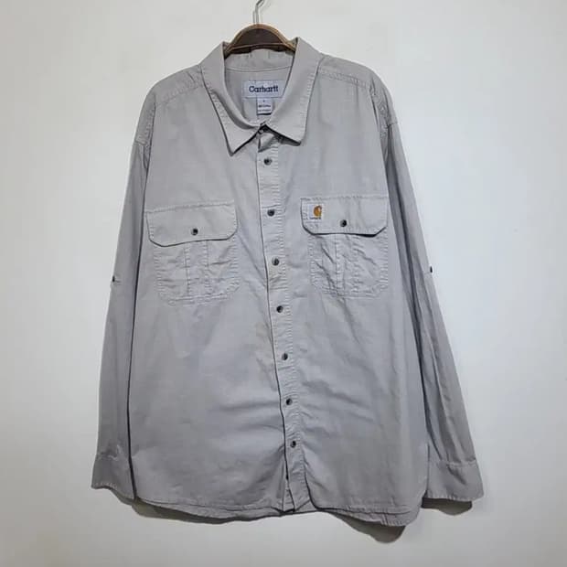 (4XL) 칼하트 빅사이즈 셔츠 포켓 남방 아메카지 캐주얼 