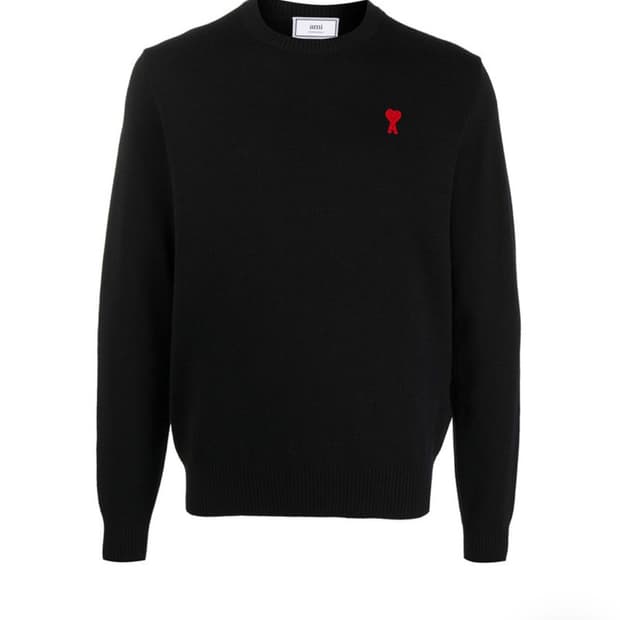아미 하트로고 스웨터 니트 (블랙)-22SS