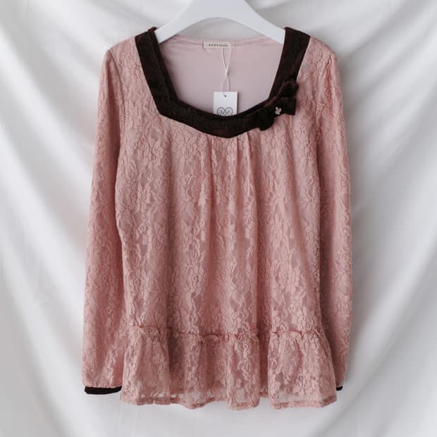 axes femme) lace long sleeve