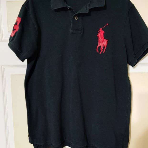 폴로 랄프 로렌 클래식 빅포니 넘버 3 카라티 블랙 레드