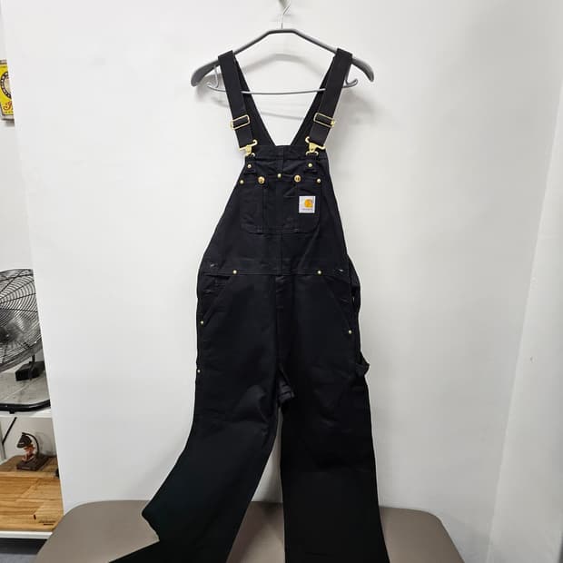 칼하트 블랙 오버롤 34x32