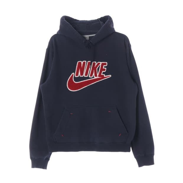 나이키 올드스쿨 빅로고 자수 후드티 네이비 S