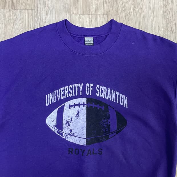 100) Vtg 길단 미대학 빅로고 퍼플 맨투맨(데드스탁)