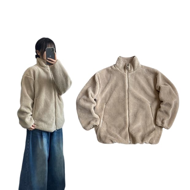 JPN 제팬 오버핏 플리스 자켓