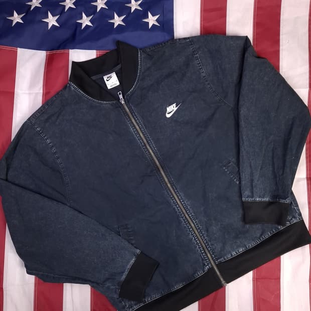 오리지날 나이키 워시드 우븐 봄버 자켓