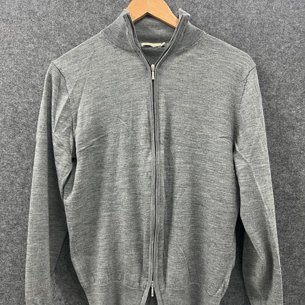 수트서플라이 메리노울 집업니트