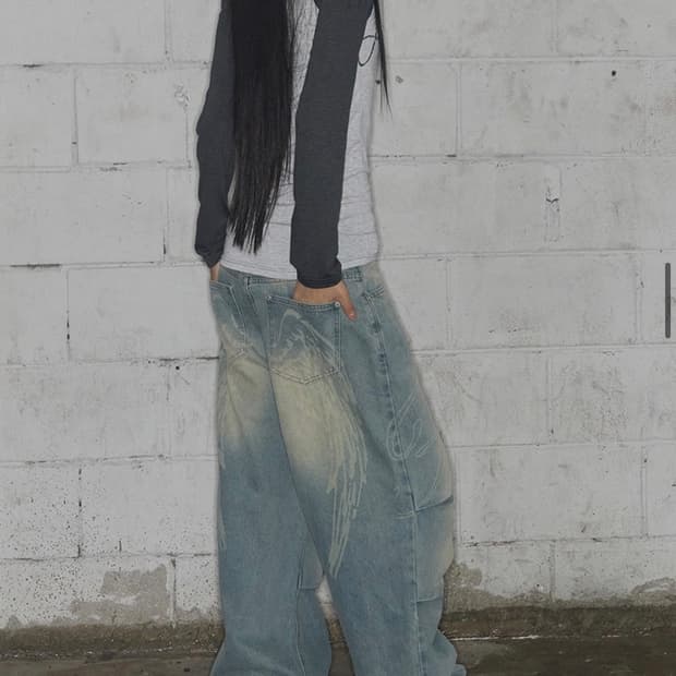 FANCCLUB ANGEL WASHING PINTUCK PANTS