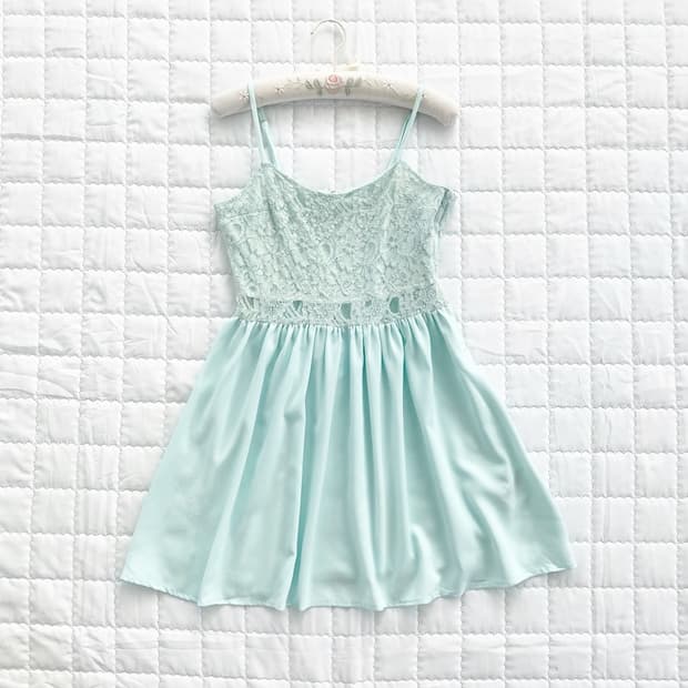 Mint ♥ 민트 레이스 미니 원피스