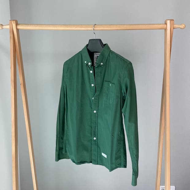 ANOTHERSHOP 코튼 버튼다운 셔츠 (그린)