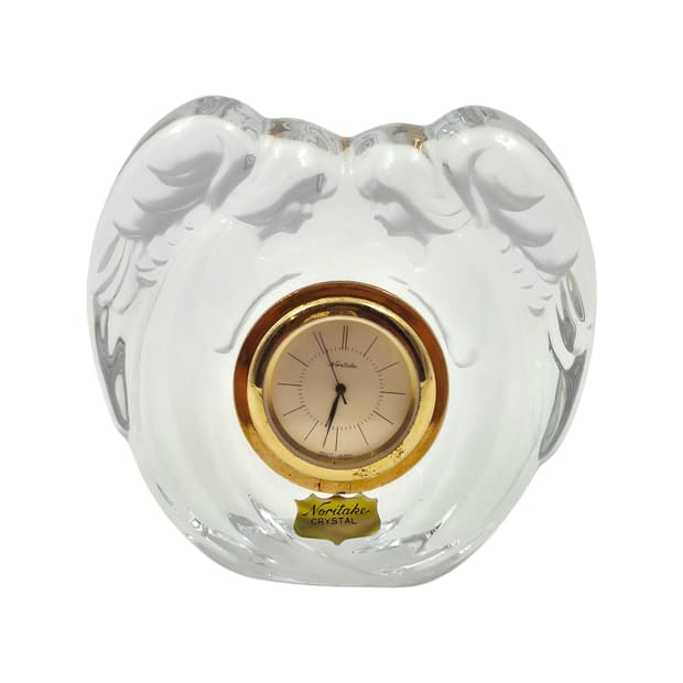 80s 노리다케 크리스탈 천사 탁상 시계