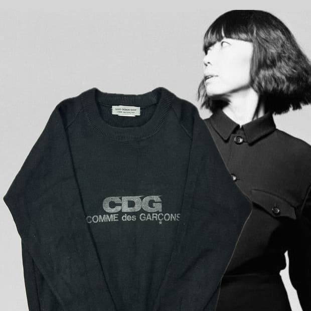 꼼데가르송 루스넥 풀오버 니트 블랙 