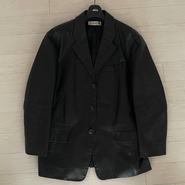 이세이미야케 맨 레더 블레이저