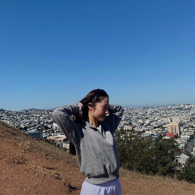 폴로 랄프로렌 우먼스 쿼터집 크리스탈 착용 