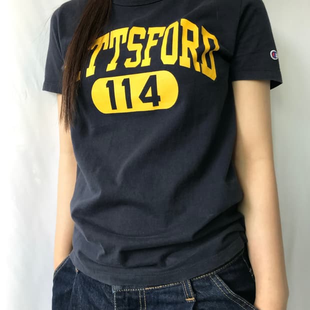 챔피온 네이비 티셔츠 