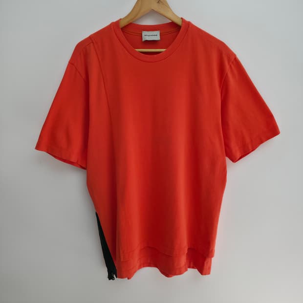 [XL] 솔리드옴므 오렌지 지퍼 반팔티