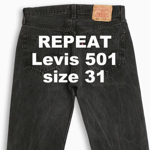 빈티지 리바이스 501 흑청 31 인치 LV50132435