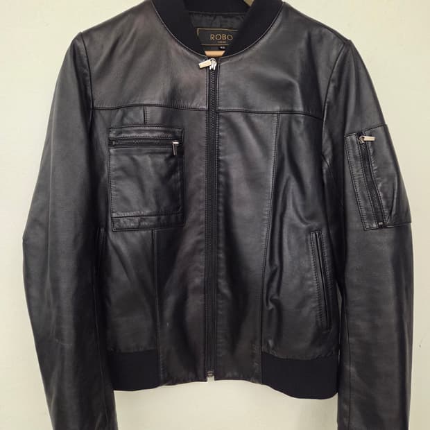 ROBO TREND 여성 가죽 블루종 자켓 55