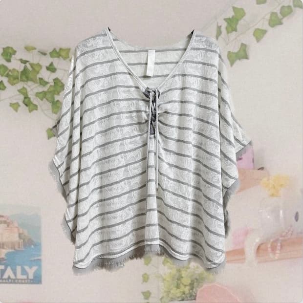 빈티지 레이스 판초 케이프 가디건 블라우스 모리걸