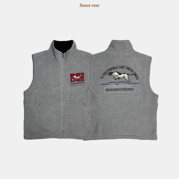 휴고 발렌티노 플리스 조끼 후리스 집업