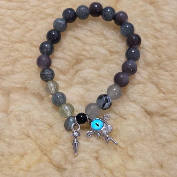 블랙 데빌 비즈팔찌