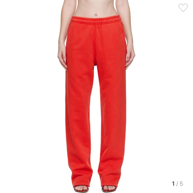 entire studios 레드 스트레이트 레그 스웨트팬츠