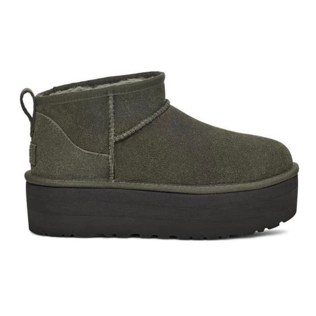 UGG 스웨이드 레더 미니 플랫폼 부츠 (클래식 울 트라 미니) 250m