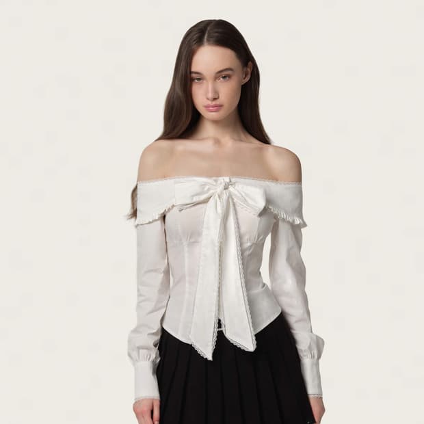 클리시어 비러브드 리본 블라우스