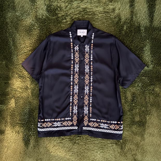 [M] 칼하트 WIP COBA 코바 엠브로이더리 셔츠 블랙