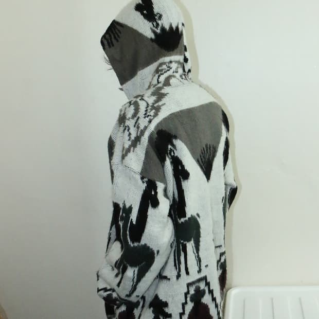 빈티지 울 후드 집업 